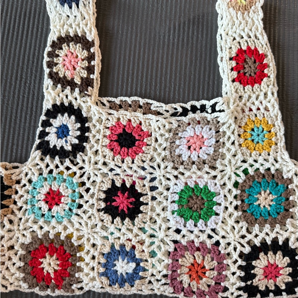 Handmade Multicolor Crochet Top